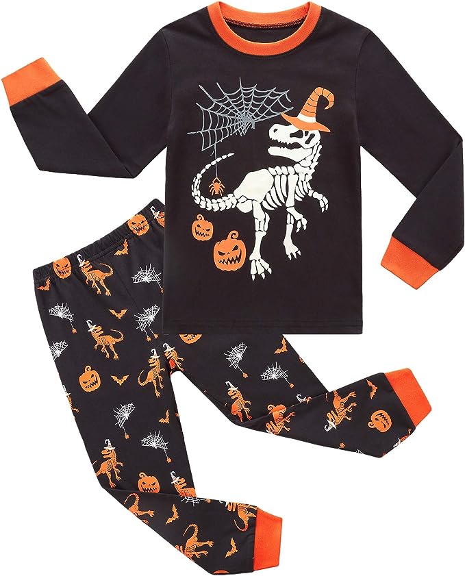 RKOIAN Pajamas Sets Glow in The Dark, best toddler Halloween pajamas sets