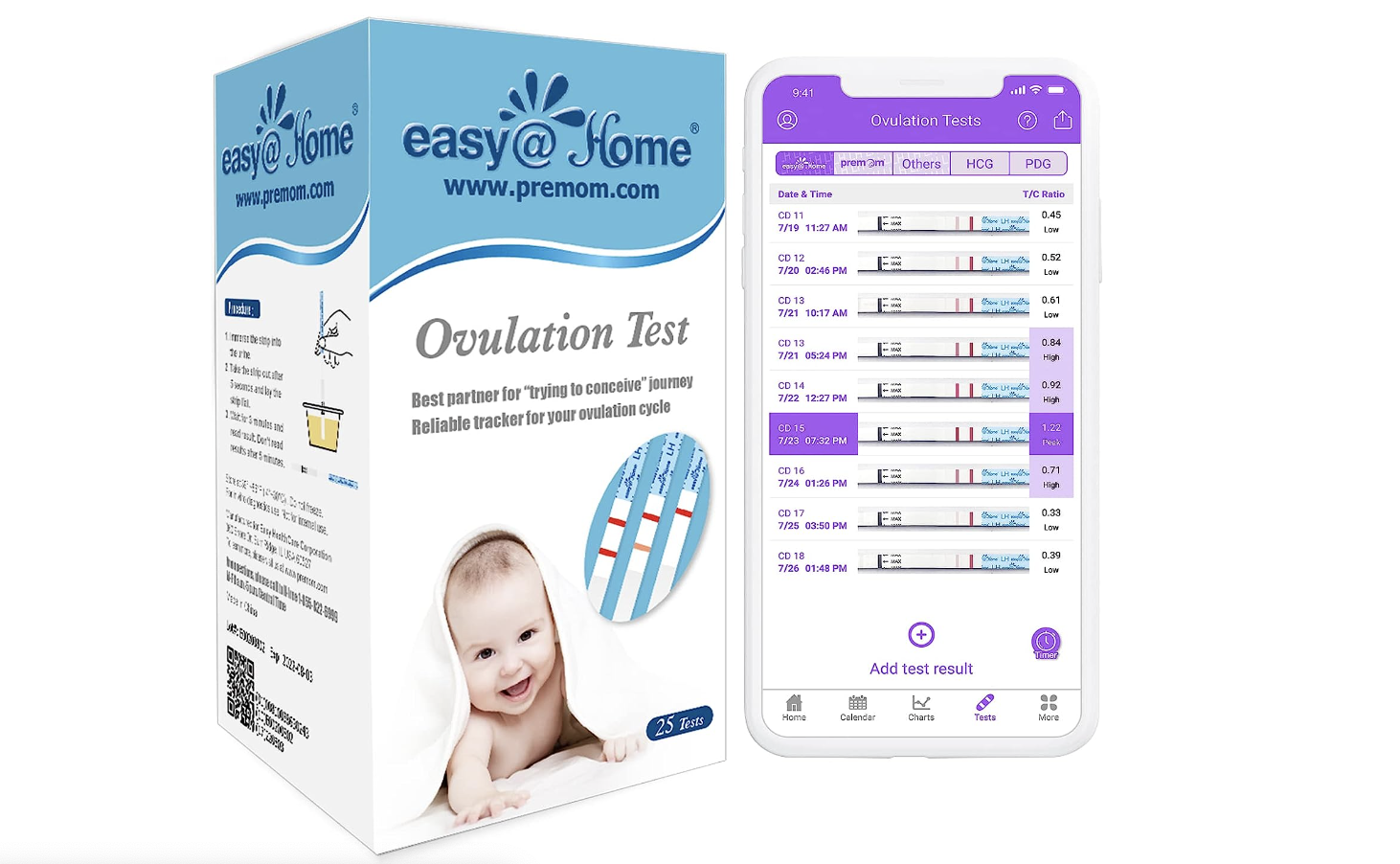 easy@ home ovulation strips. best at home fertility tests